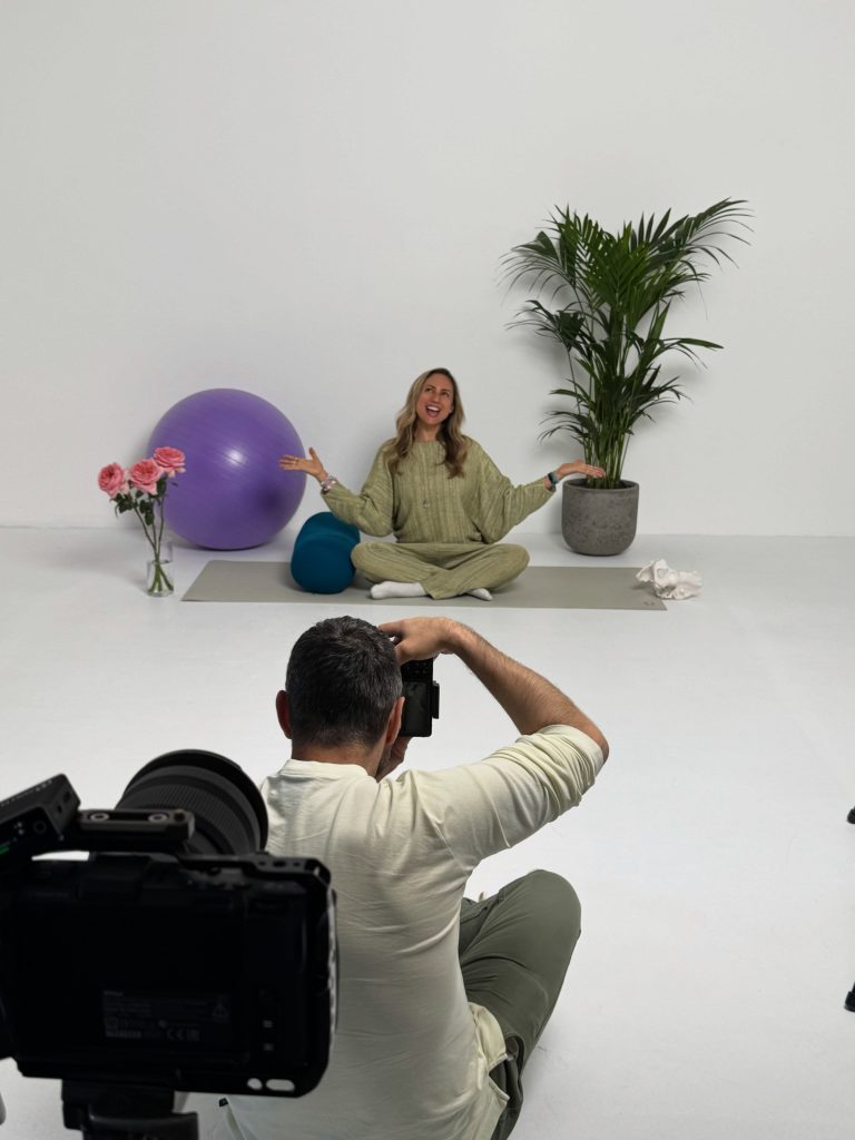 Clean set up photo shoot at West London Studio